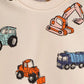 Children's Cartoon Vehicle Print Crew Neck Sweatshirt - Farnelli