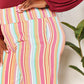 Double Take Striped Smocked Waist Pants with Pockets - Farnelli