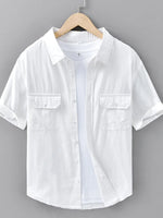 Men's Plus Size Button Up Short Sleeve Shirt - Farnelli