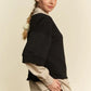 Davi & Dani Faux Layered French Terry Contrast Top - Farnelli