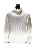 Men's Ribbed Turtleneck Long Sleeve Sweater - Farnelli