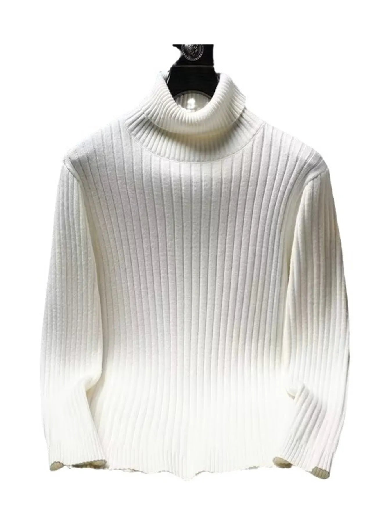 Men's Ribbed Turtleneck Long Sleeve Sweater - Farnelli
