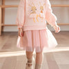 Children's Bunny Tulle Layered Dress - Apricot
