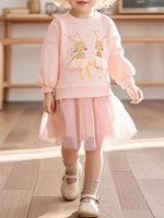 Children's Bunny Tulle Layered Dress - Farnelli