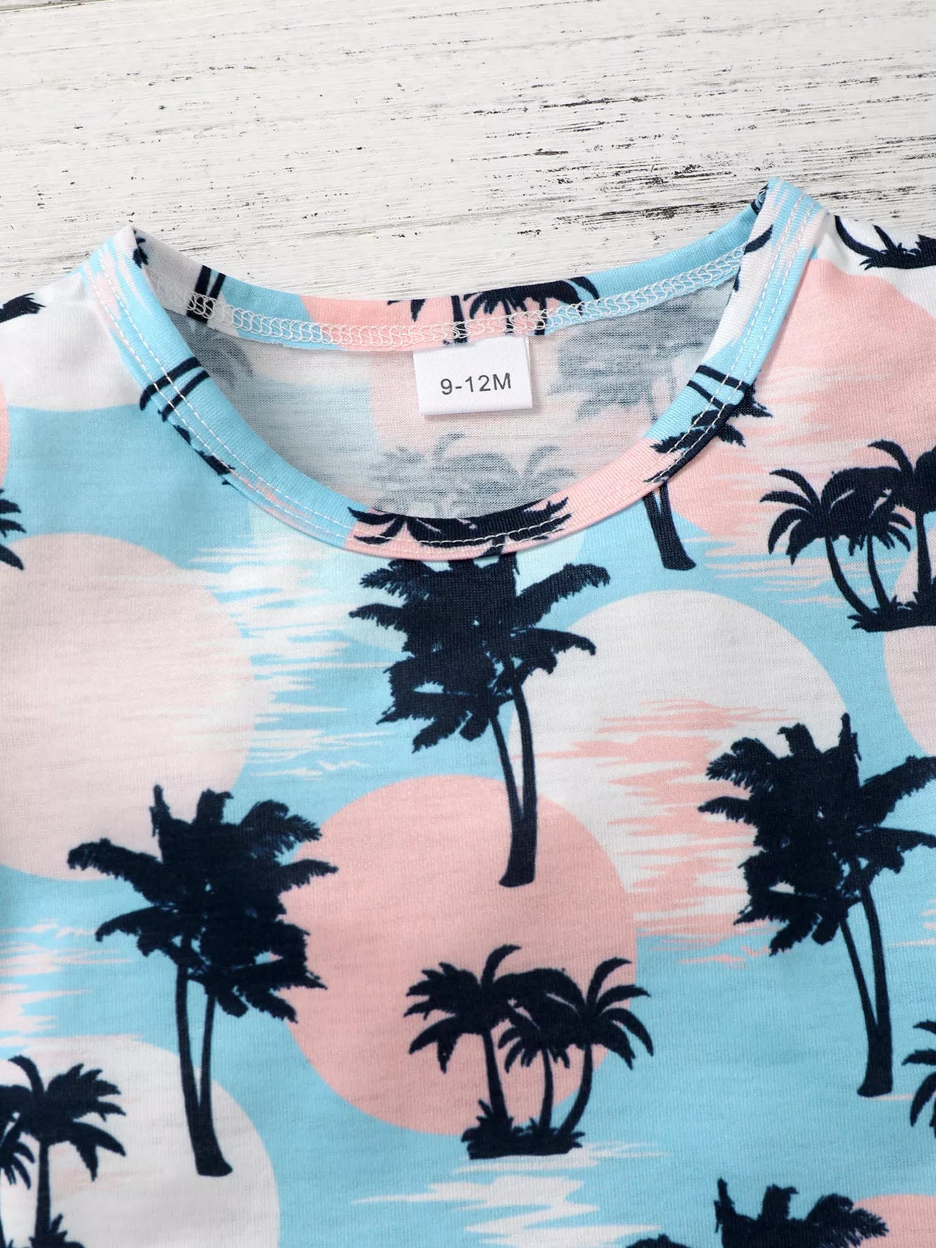 Children's Tropical Palm Tree Print Outfit Set - Farnelli