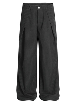 Men's Wide Leg Pinstripe Pants - Farnelli