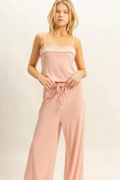 HYFVE Rib Knit Cami Top and Pants Set - Farnelli
