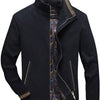 Men's Plus Size Casual Stand Collar Lightweight Jacket - Dark Navy