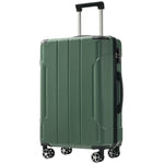 HouseOfZazla green lightweight ABS hardshell hard case luggage with easy-glide wheels