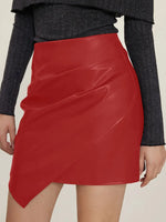 Ruched Mini Skirt with Zipper - Farnelli