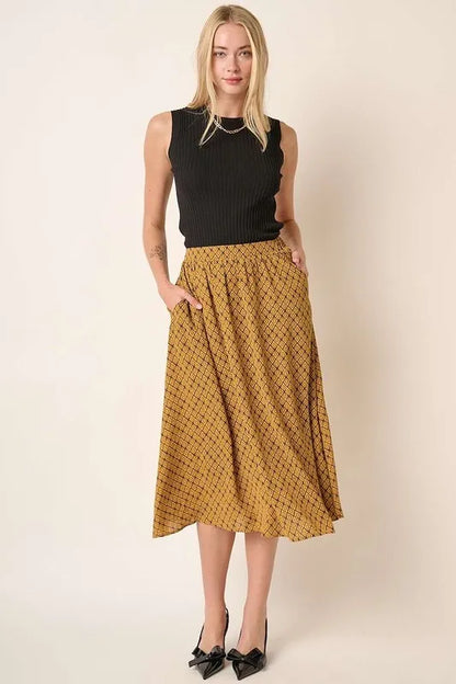 Mittoshop Printed Midi Skirt - Farnelli