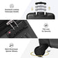HouseOfZazla black hardside spinner luggage set with TSA lock
