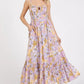 Mittoshop Floral Smocked Back Ruffled Hem Maxi Cami Dress - Farnelli