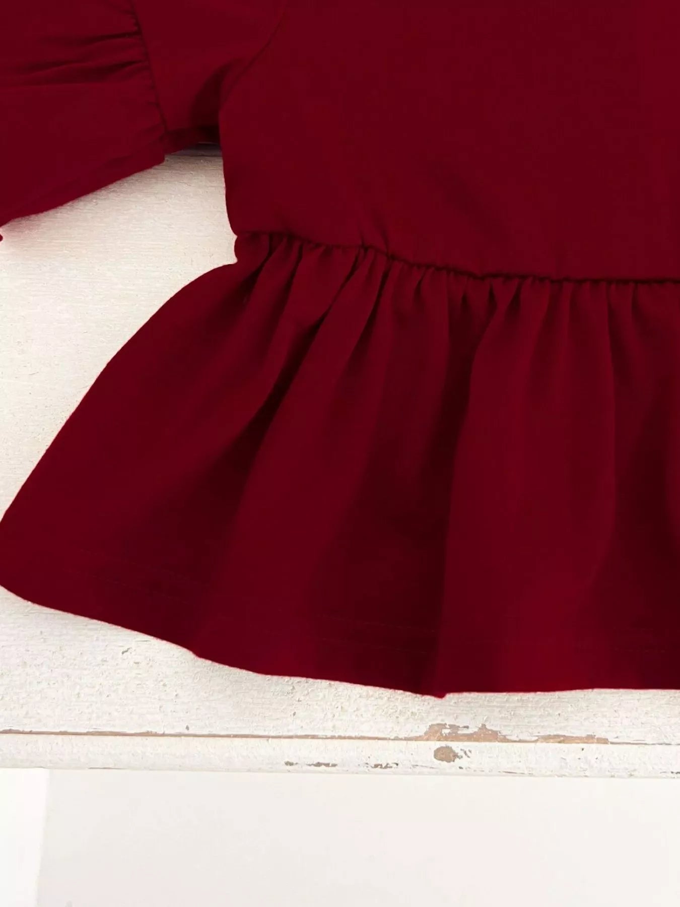 Children's Ruffle Sleeve Top & Floral Patch Pants Set - Farnelli