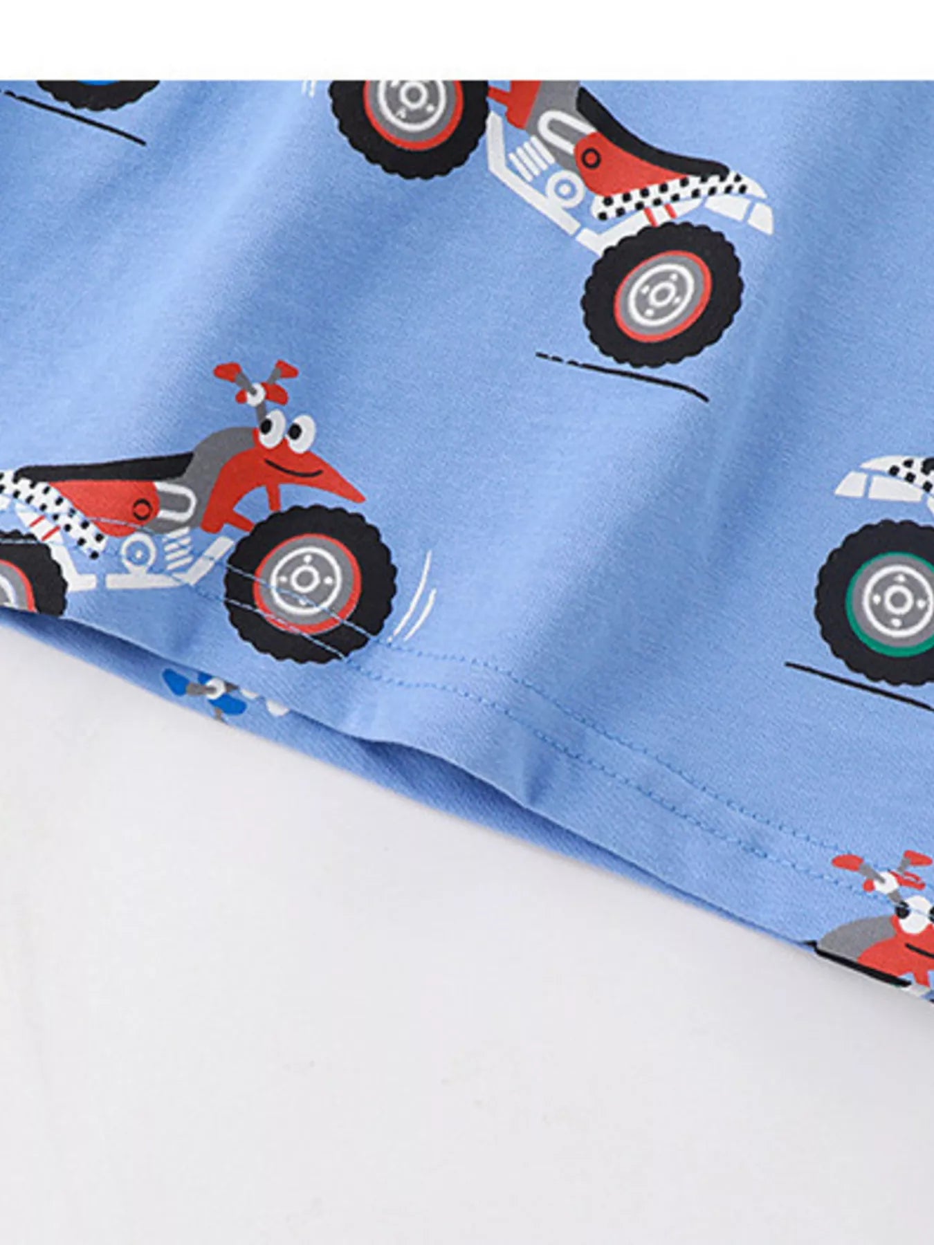 Children's Cartoon ATV Print Tee and Shorts Set - Farnelli