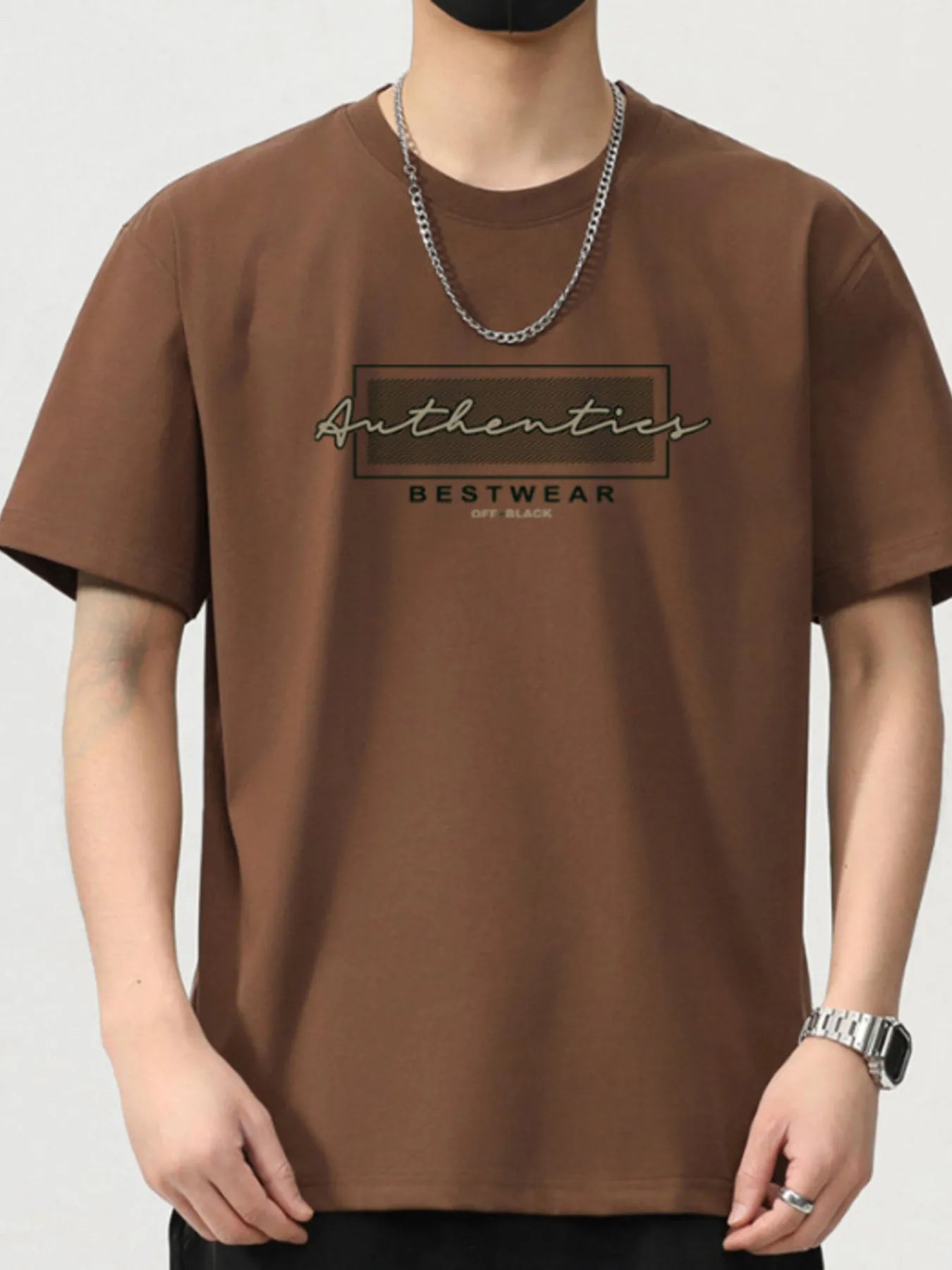 Men's Plus Size Round Neck Short Sleeve T-Shirt - Farnelli