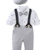 Children's Button Up Shirt and Overall Set - Gentleman Set