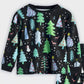 Children's Christmas Tree Print Pajama Set - Farnelli