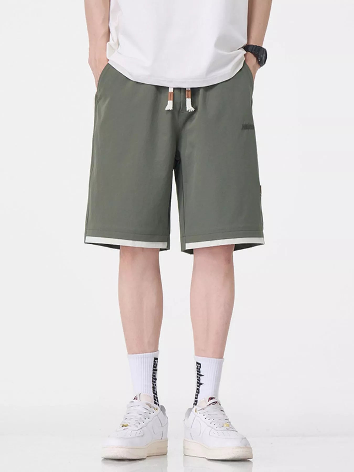 Men's Plus Size Drawstring Loose Fit Shorts - Farnelli
