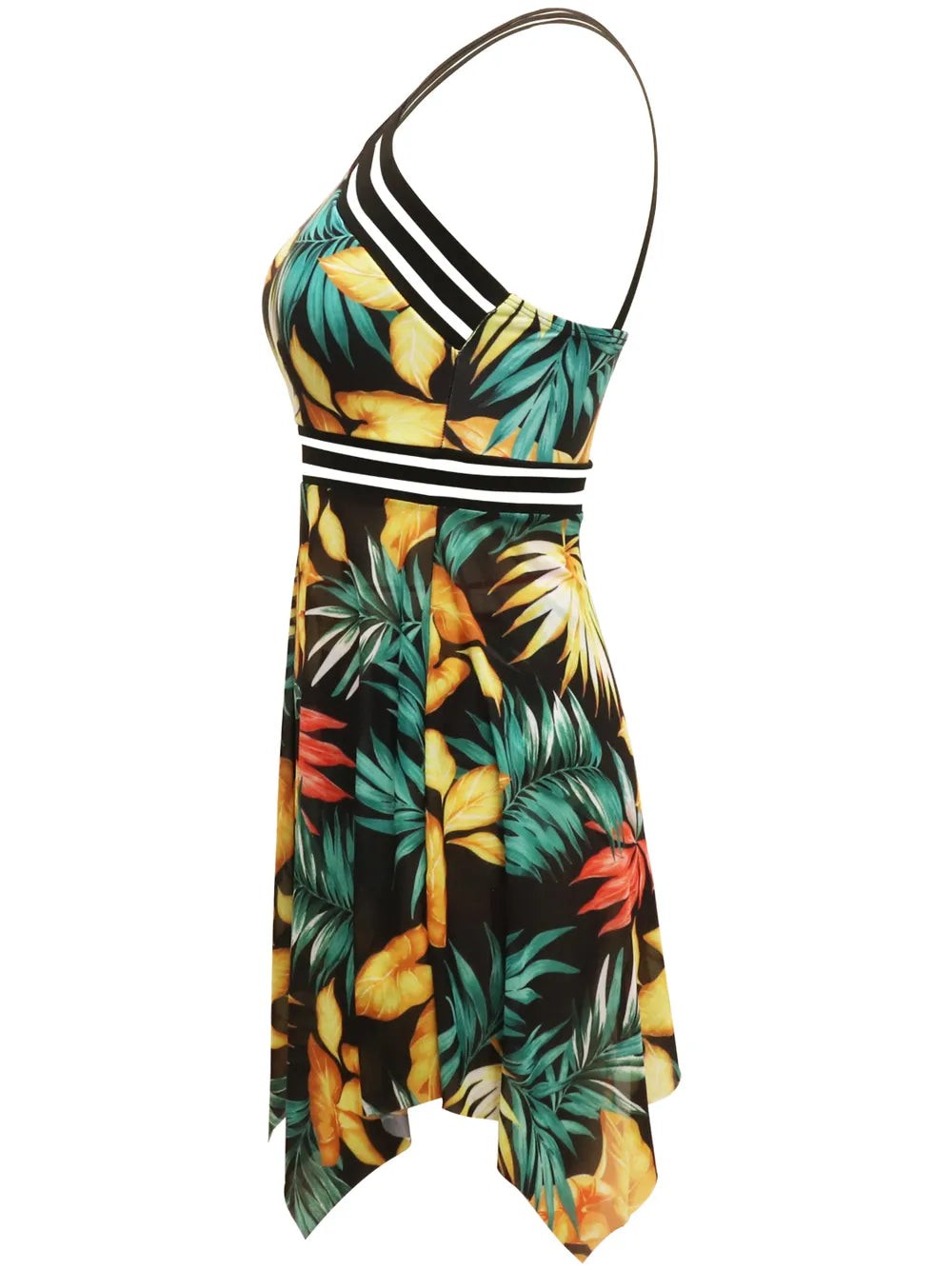 Cutout Printed Two-Piece Swim Set - Farnelli