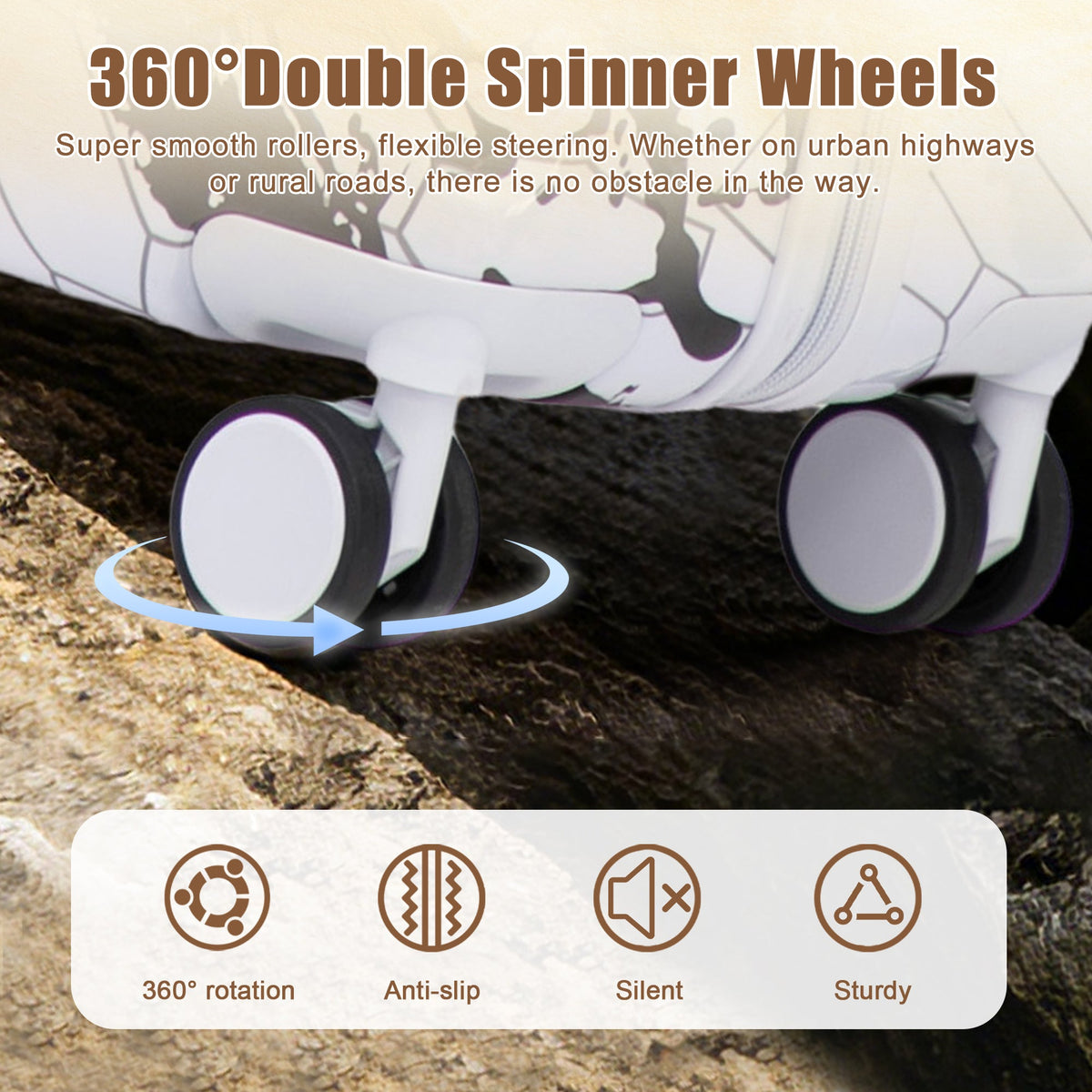 Gray HouseOfZazla 28-inch polycarbonate spinner wheel luggage with combination lock