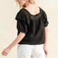 And The Why Square Neck Ruffled Blouse - Farnelli