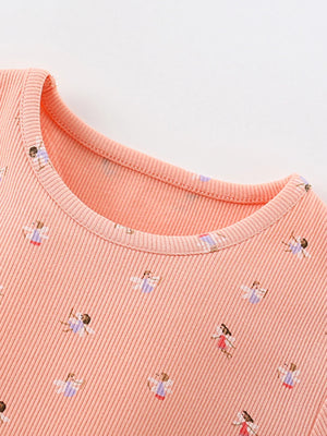 Children's Printed Tulle Layered Dress - Farnelli