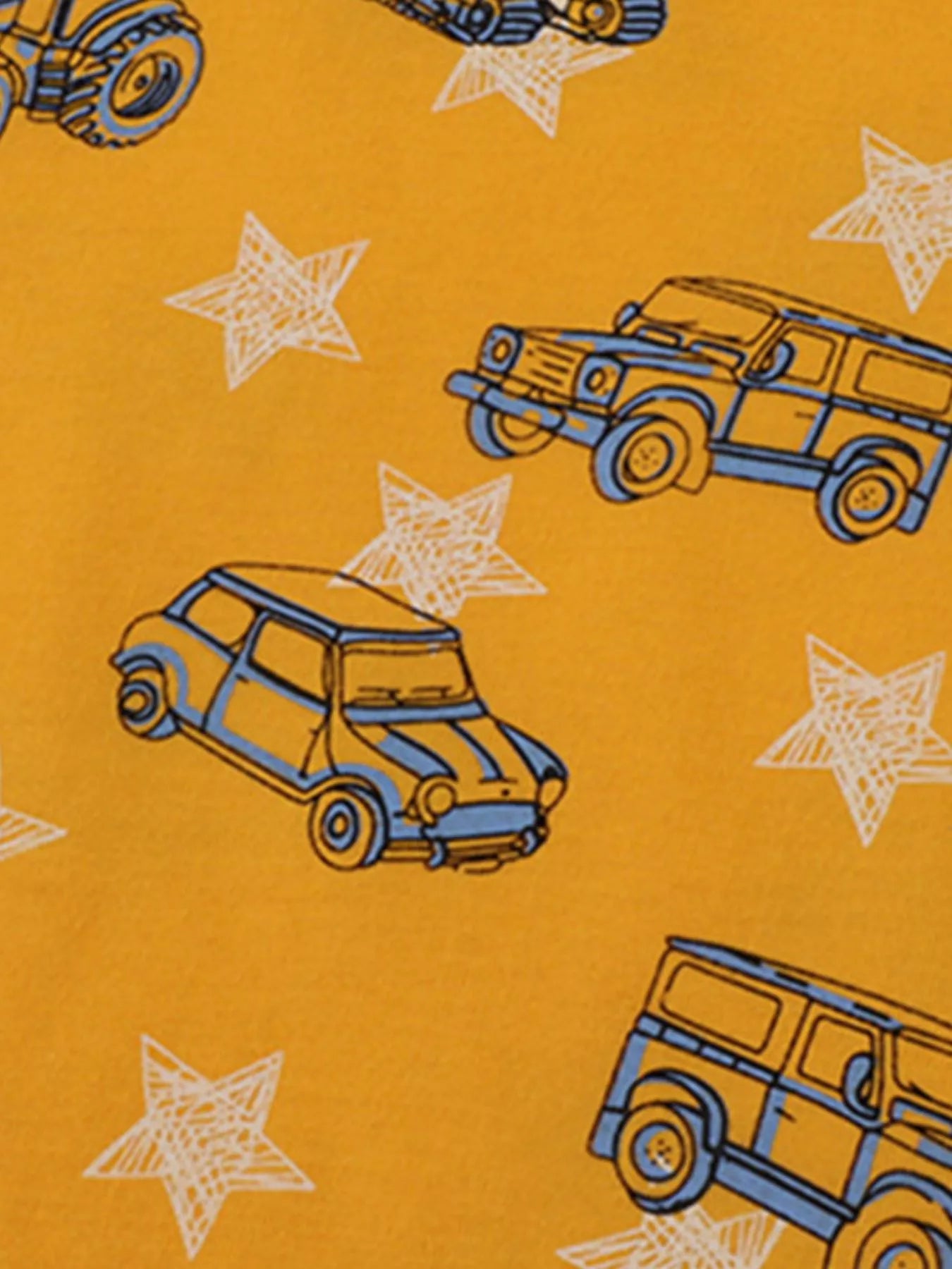 Children's Construction Vehicle Print Crew Neck Short Sleeve T-Shirt - Farnelli