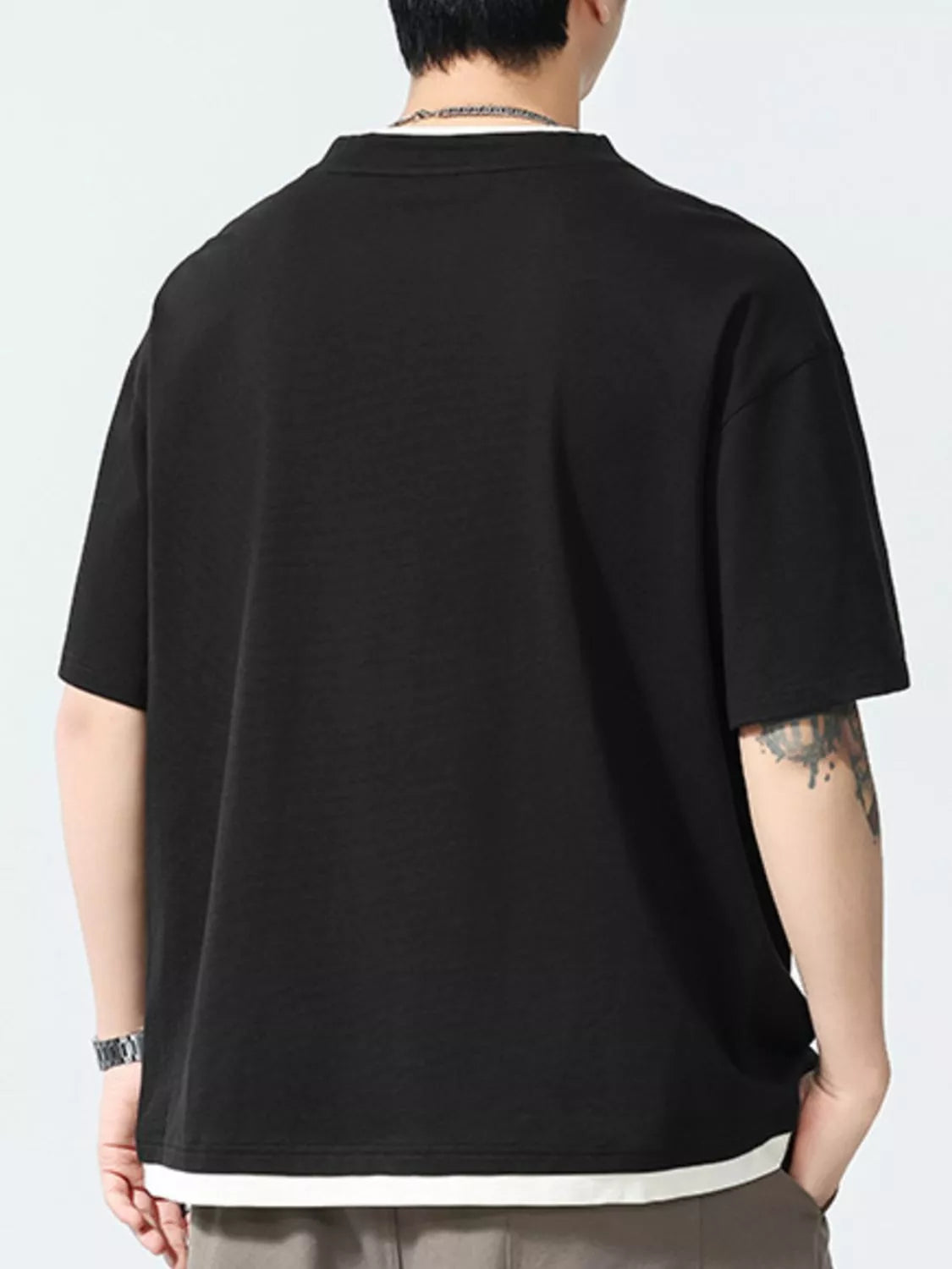 Men's Plus Size Round Neck Half Sleeve T-Shirt - Farnelli