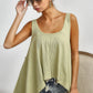 BiBi High and Low Flare Knit Tank Top - Farnelli