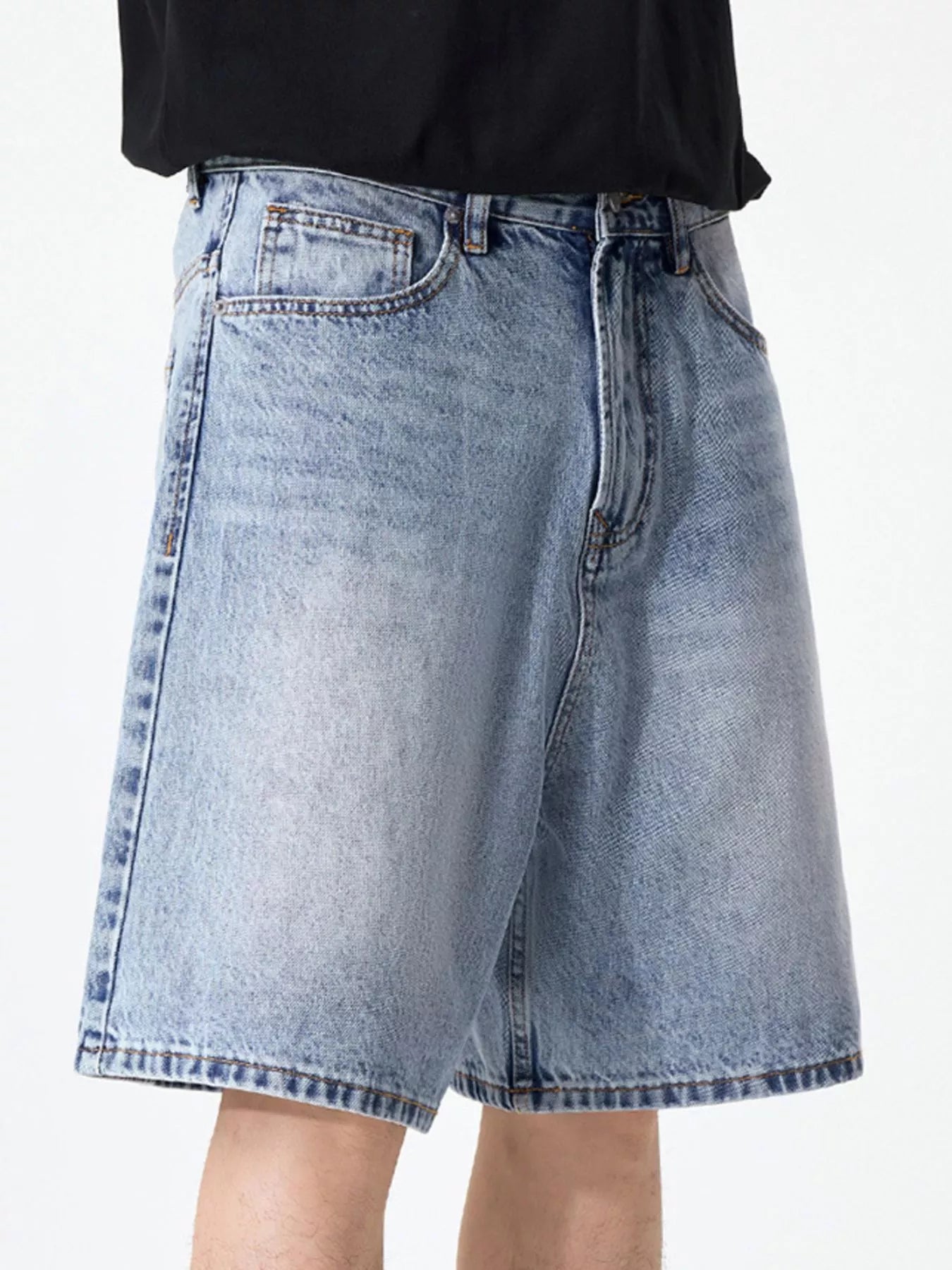 Men's Wide Leg Denim Shorts - Farnelli