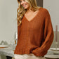 BiBi V-Neck Cable Knit Sweater - Farnelli