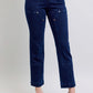 Judy Blue Full Size Hw Work Wear Knee Patch Straight Jeans Plus Size - Farnelli