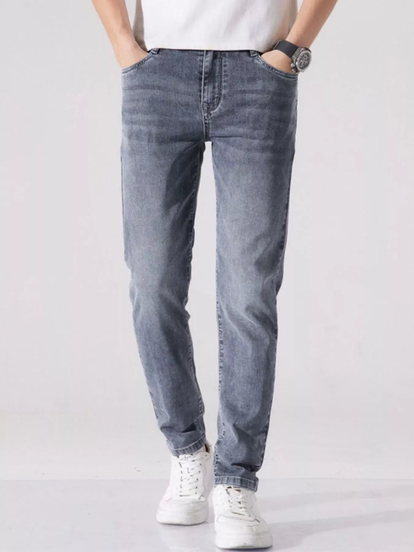 Men's Washed Slim Fit Jeans - Farnelli