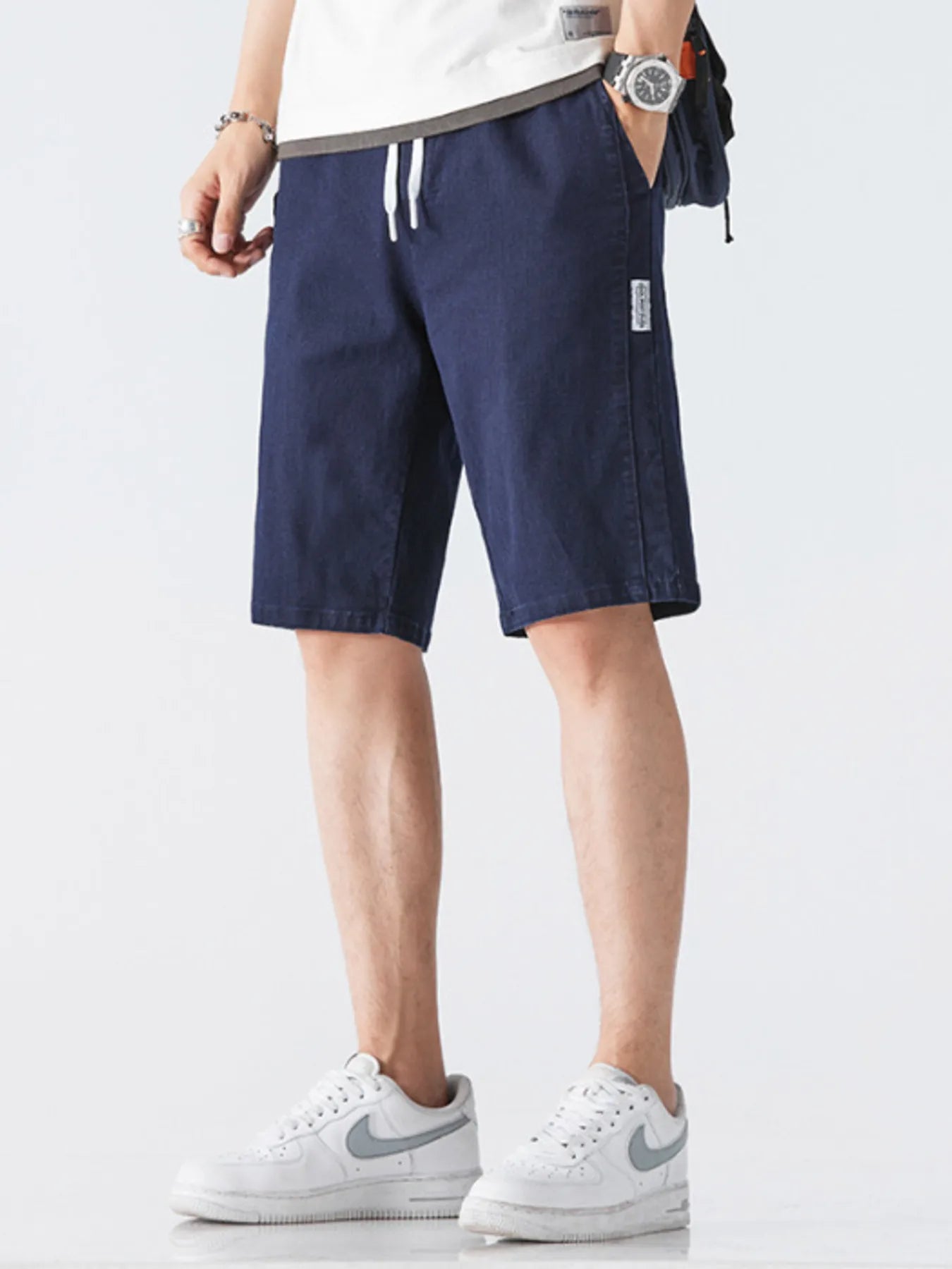 Men's Drawstring Denim Shorts - Farnelli