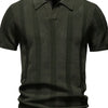 Men's Classic Short Sleeve Knit Polo Shirt - Army Green