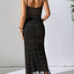 Openwork Scoop Neck Cover-Up Dress - Farnelli