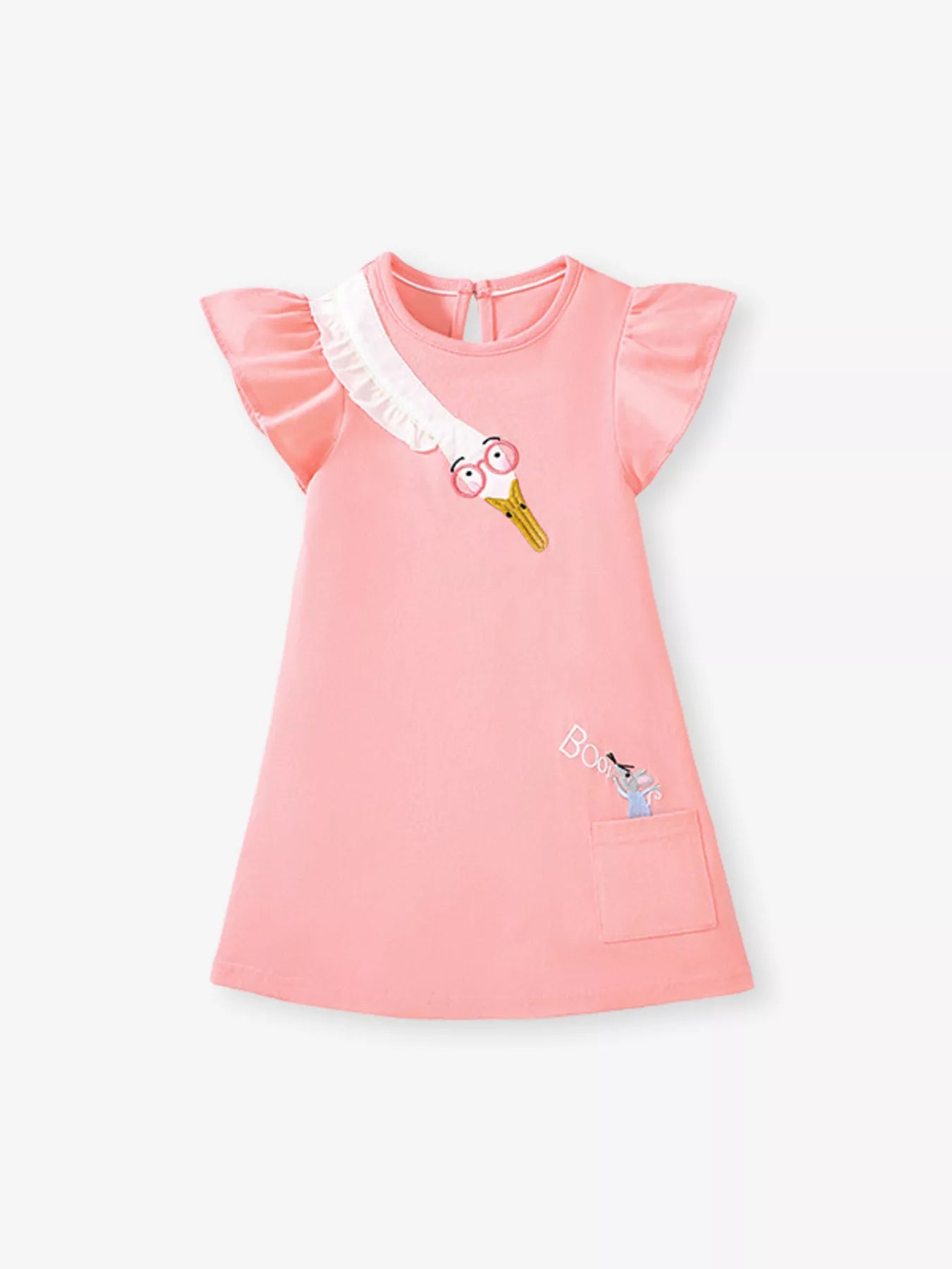 Children's Goose Ruffle Sleeve Dress - Farnelli