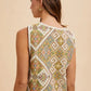 Annie Wear Ethnic Woven Jacquard Tie Front Vest - Farnelli