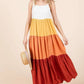 Mittoshop Color Block Tiered Pull-On Maxi Dress - Farnelli