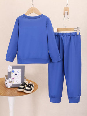 Children's Graphic Long Sleeve Top and Pants Set - Farnelli