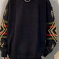 Men's Plus Size Ethnic Pattern Oversized Pullover Sweater - Farnelli