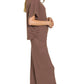 Zenana Sweater Mock Neck Top & Long Pants Set - Farnelli