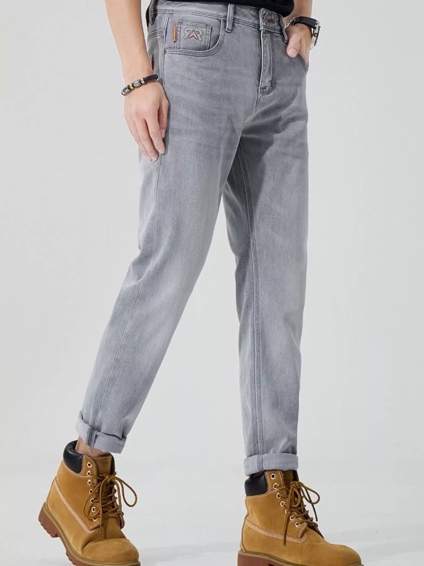 Men's Washed Straight Fit Jeans - Farnelli