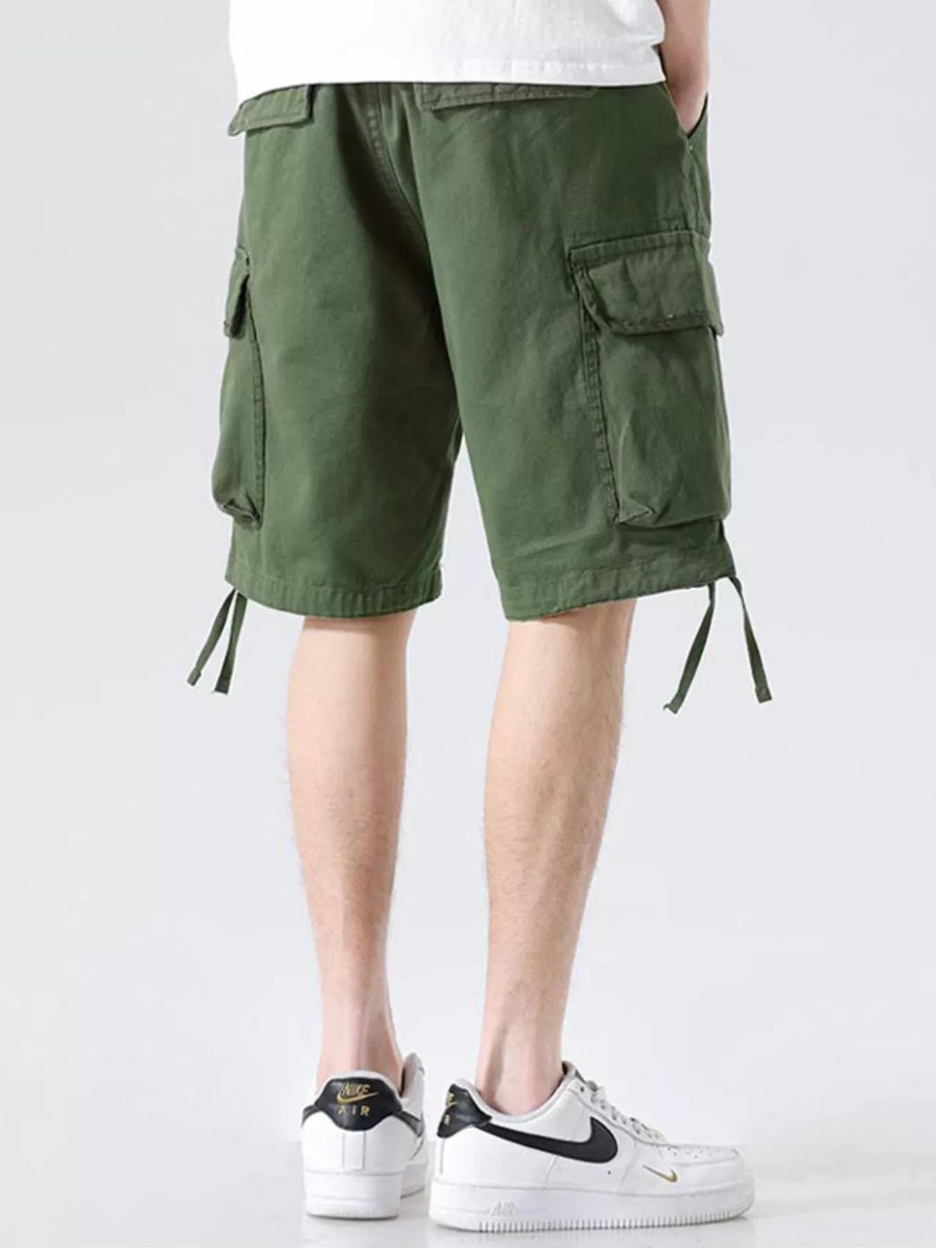 Men's Drawstring Wide Leg Cargo Shorts - Farnelli