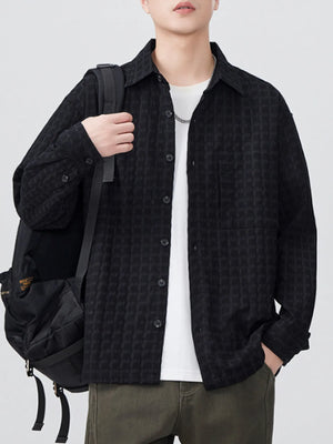 Men's Plus Size Button Up Long Sleeve Shirt - Farnelli