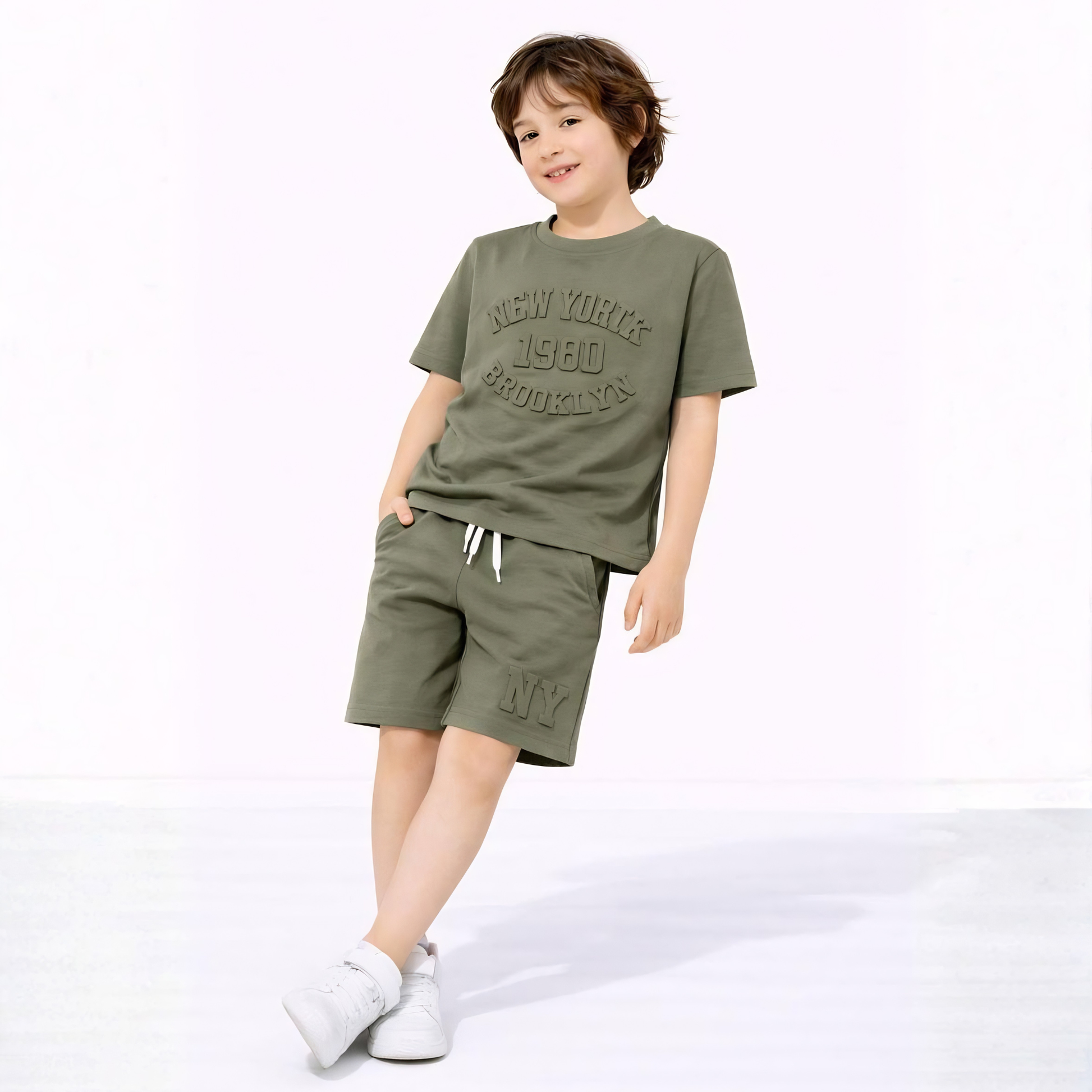 Downtown Boy Shorts Set-0