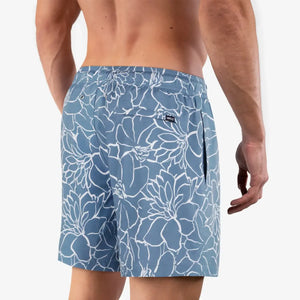 Capelle Miami Early Bloom Hybrid Short with vibrant printed design and compression-lined swim trunk for resort and beach wear.