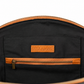 Deux Mains East-West handbag interior in black with spacious compartments and a zippered pocket