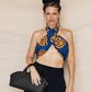Deux Mains East-West handbag in a structured horizontal design, handcrafted in Haiti